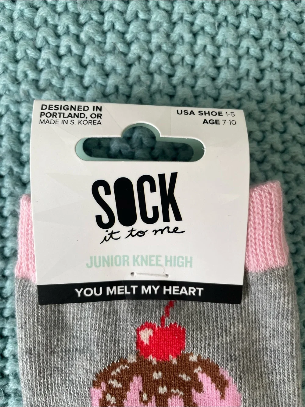 Kids Knee-High Ice Cream Cone Socks 🍦
